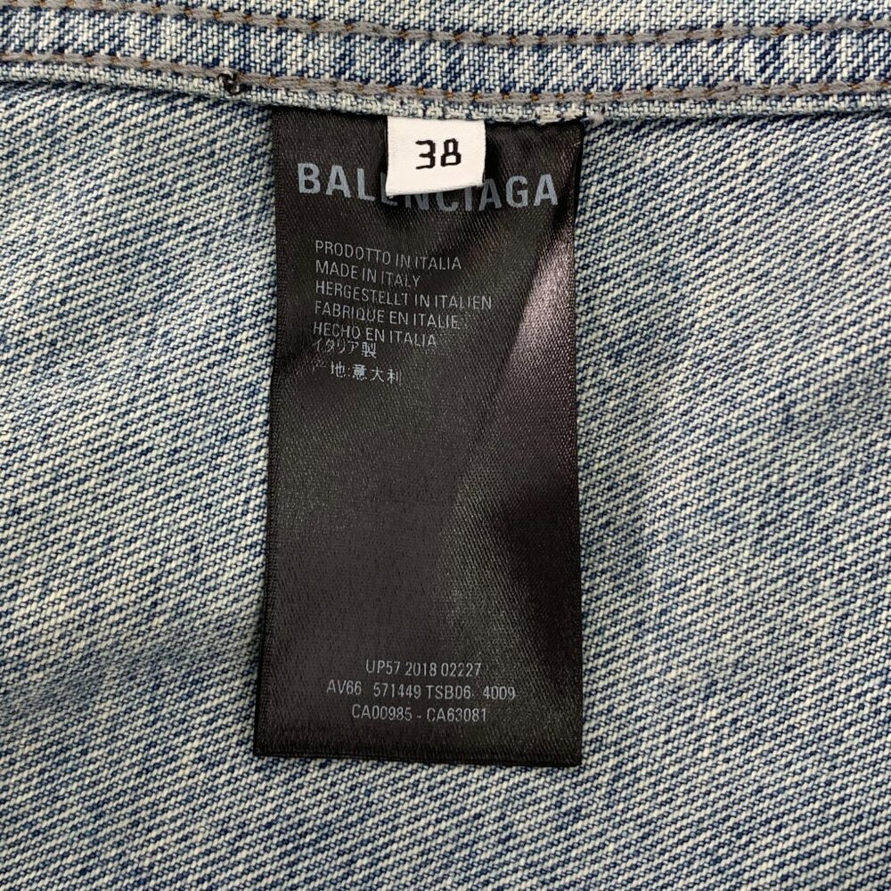 Balenciaga Blue Cotton Denim Jacket - Picture 8 of 8